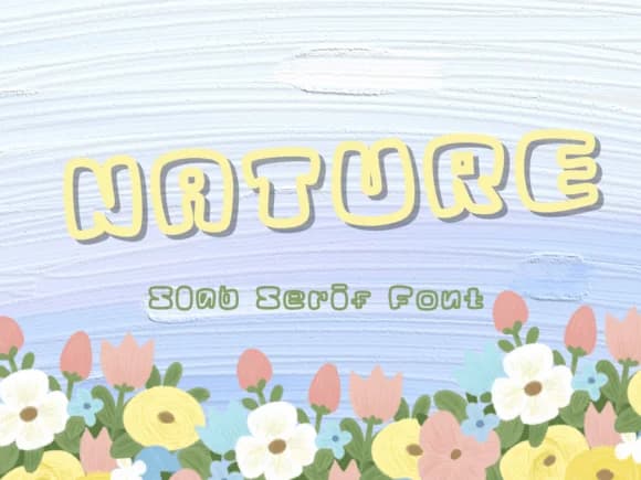 Nature by Pukka De — Slab Serif Font — preview 1