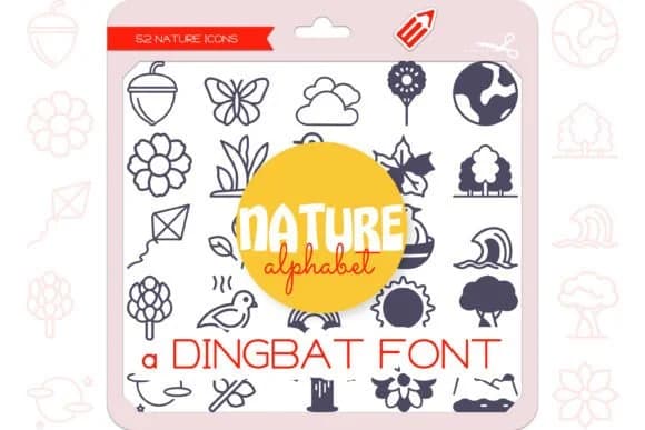 Nature Alphabet by WADLEN — Dingbats Font