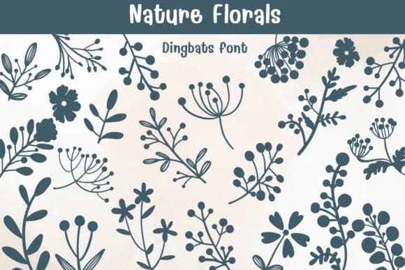 Nature Florals by Sontaya — Dingbats Font