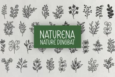 Naturena by Letterayu — Dingbats Font — thumbnail 1
