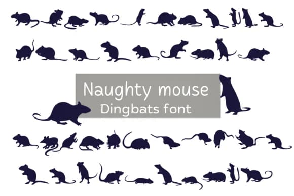 Naughty Mouse by Nongyao — Dingbats Font