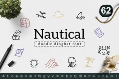 Nautical by YandiDesigns — Dingbats Font — thumbnail 1
