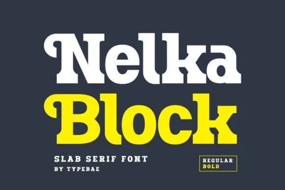 Nelka Block by Typebae — Slab Serif Font