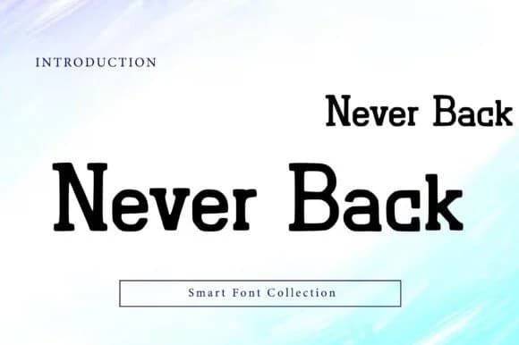 Never Back by Wow Magic — Slab Serif Font