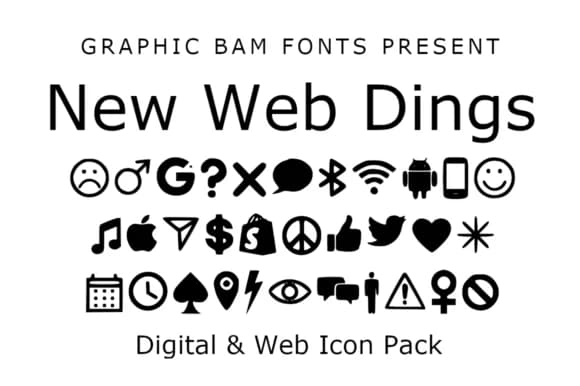 New Web Dings by GraphicsBam Fonts — Dingbats Font