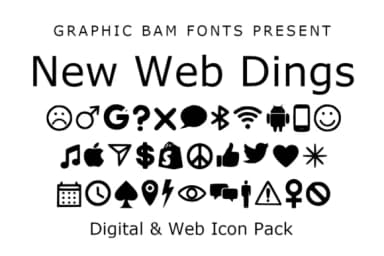 New Web Dings by GraphicsBam Fonts — Dingbats Font — thumbnail 1