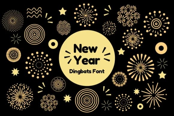New Year by Nun Sukhwan — Dingbats Font