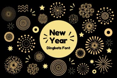 New Year by Nun Sukhwan — Dingbats Font — thumbnail 1