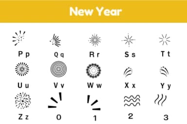 New Year by Nun Sukhwan — Dingbats Font — thumbnail 3