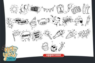 New Year by onoborgol — Dingbats Font — thumbnail 2