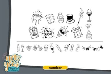 New Year by onoborgol — Dingbats Font — thumbnail 4