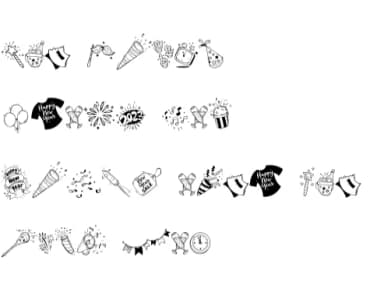 New Year by onoborgol — Dingbats Font — thumbnail 7