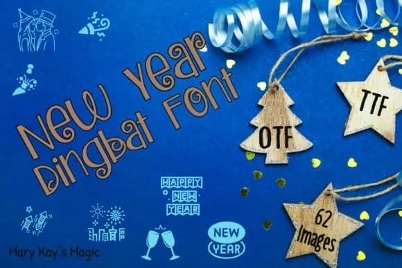 New Year by Mary Kay's Magic — Dingbats Font