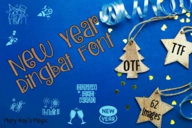 New Year by Mary Kay's Magic — Dingbats Font — thumbnail 1
