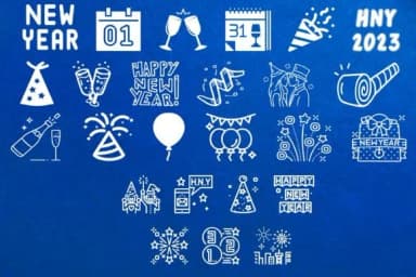 New Year by Mary Kay's Magic — Dingbats Font — thumbnail 2