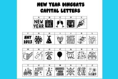 New Year by Mary Kay's Magic — Dingbats Font — thumbnail 5