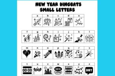 New Year by Mary Kay's Magic — Dingbats Font — thumbnail 6