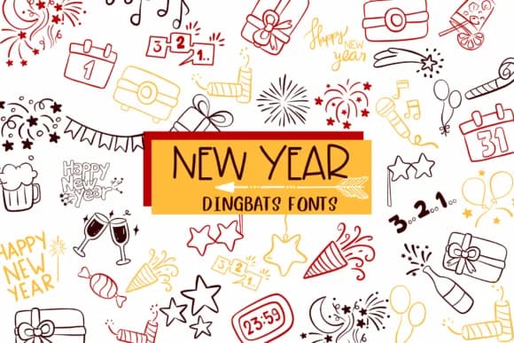New Year by Sirinart — Dingbats Font