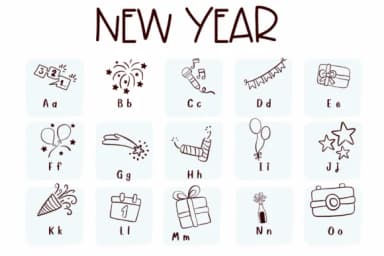 New Year by Sirinart — Dingbats Font — thumbnail 2