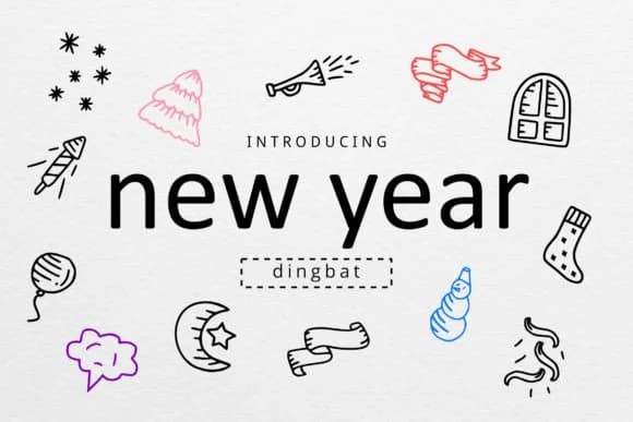 New Year by YandiDesigns — Dingbats Font