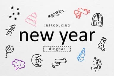 New Year by YandiDesigns — Dingbats Font — thumbnail 1