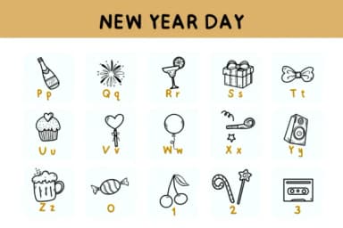 New Year Day by Bee piyanuch — Dingbats Font — thumbnail 7