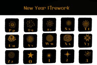 New Year Firework by Ketsarin — Dingbats Font — thumbnail 3