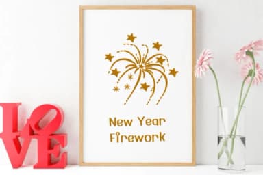 New Year Firework by Ketsarin — Dingbats Font — thumbnail 6