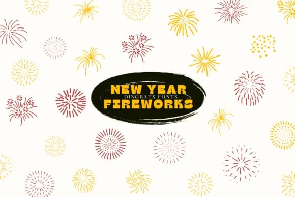 New Year Fireworks by Suphitchaya — Dingbats Font