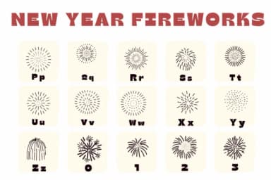 New Year Fireworks by Suphitchaya — Dingbats Font — thumbnail 3