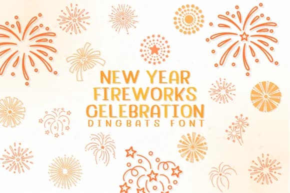 New Year Fireworks Celebration by Chonada — Dingbats Font