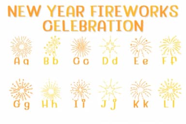 New Year Fireworks Celebration by Chonada — Dingbats Font — thumbnail 2