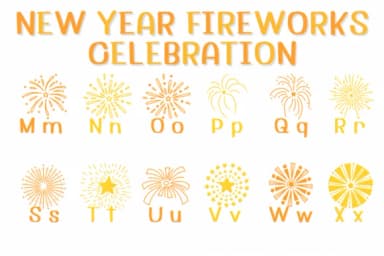 New Year Fireworks Celebration by Chonada — Dingbats Font — thumbnail 3