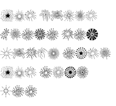 New Year Fireworks Celebration by Chonada — Dingbats Font — thumbnail 8