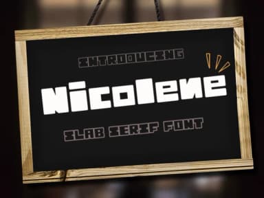 Nicolene by Pukka De — Slab Serif Font — thumbnail 1