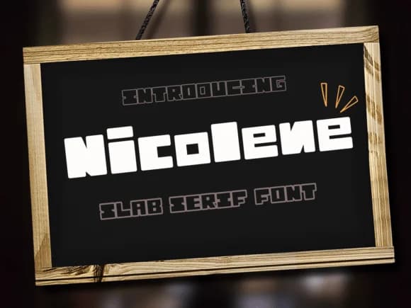 Nicolene by Pukka De — Slab Serif Font