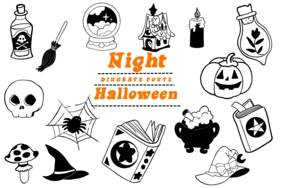 Night Halloween by Suphitchaya — Dingbats Font