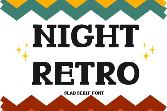 Night Retro by Cutie Kate Studio — Slab Serif Font