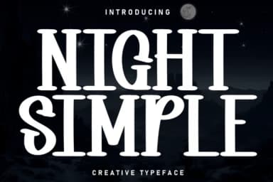 Night Simple by william jhordy — Slab Serif Font — thumbnail 1
