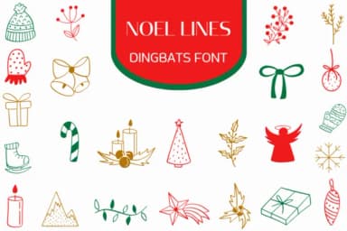 Noel Lines by Heartcraft Atelier — Dingbats Font — thumbnail 1