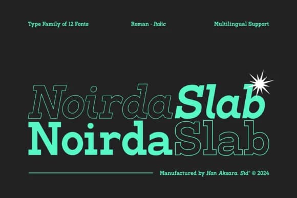 Noirda by Hanaksara Studio — Slab Serif Font