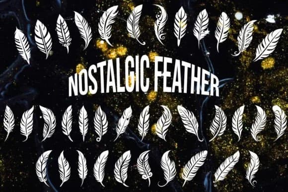 Nostalgic Feather by MOMAT THIRTYONE — Dingbats Font