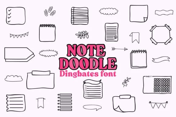 Note Doodle by Chonada — Dingbats Font
