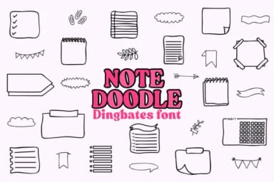 Note Doodle by Chonada — Dingbats Font — thumbnail 1