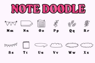 Note Doodle by Chonada — Dingbats Font — thumbnail 3