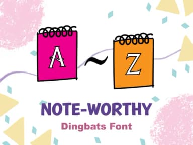 Note-worthy by Happy Bamboo — Dingbats Font — thumbnail 1