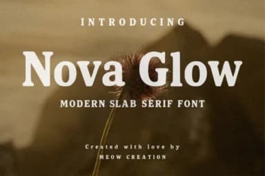 Nova Glow by Meow Creation — Slab Serif Font — thumbnail 1