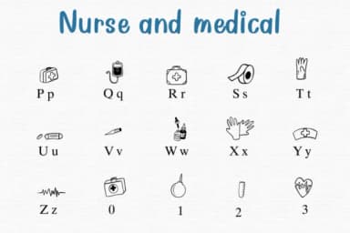 Nurse and Medical by Nongyao — Dingbats Font — thumbnail 3