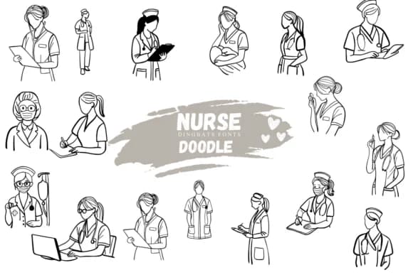 Nurse Doodle by Suphitchaya — Dingbats Font