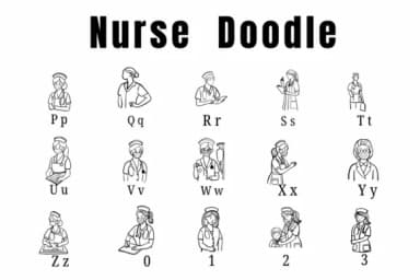 Nurse Doodle by Suphitchaya — Dingbats Font — thumbnail 3